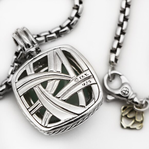 David Yurman 925 Albion Chalcedony & Diamond Pendant Necklace - Picture 5 of 5